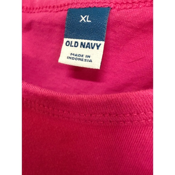 Old Navy Everywear Cut Out Cropped Tee 100% Cotton Hot Pink Size XL - Picture 8 of 8